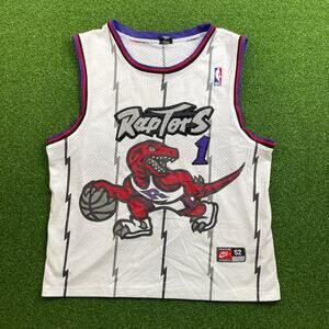 Nike Tracy McGrady Vintage NBA Basketball Toronto Raptors White Jersey Size 52